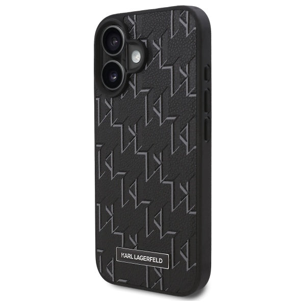 Husa MagSafe pentru Apple iPhone 16 Plus, Karl Lagerfeld, Hot Stamp, Neagra