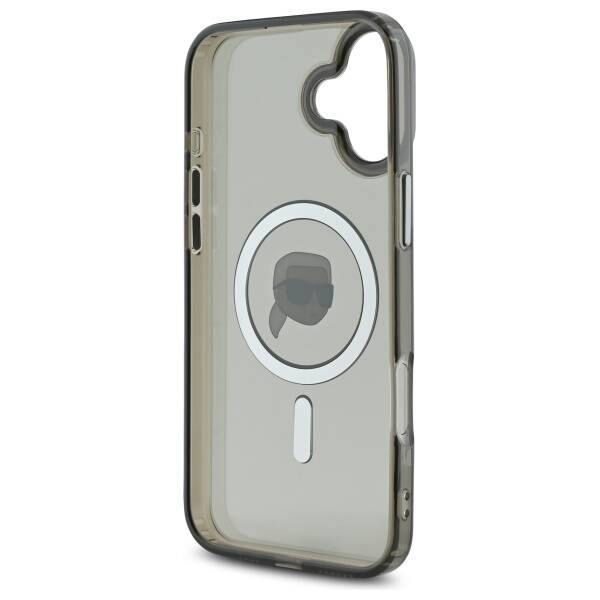 Husa MagSafe pentru Apple iPhone 16 Plus, Karl Lagerfeld, IML Karl's Head, Neagra