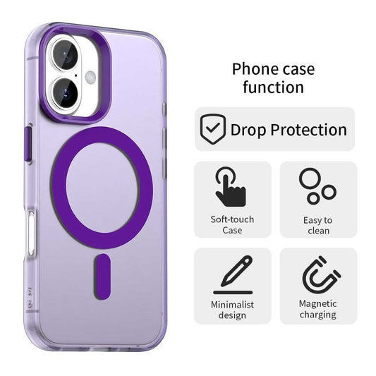 Husa MagSafe pentru Apple iPhone 16 Plus, Techsuit, CandyCase, Mov