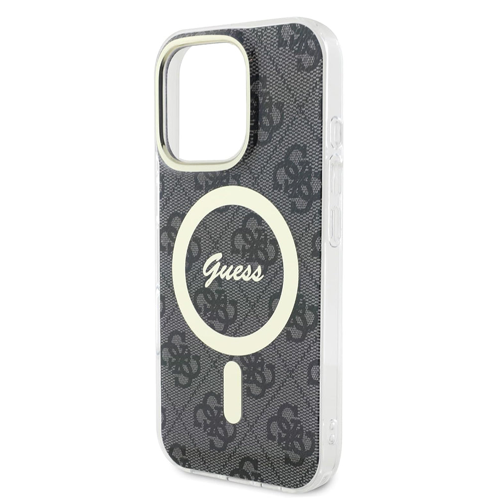 Husa MagSafe pentru Apple iPhone 16 Pro, Guess, IML 4G, Neagra