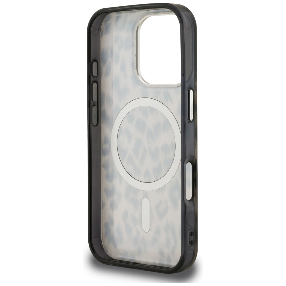 Husa MagSafe pentru Apple iPhone 16 Pro, Karl Lagerfeld, IML Leopard Pattern, Maro