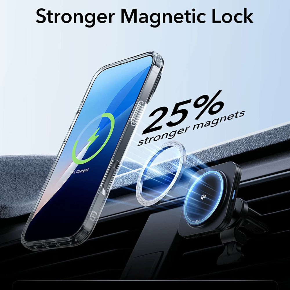 Husa MagSafe pentru Apple iPhone 16 Pro Max, ESR, Classic Hybrid Kickstand, Transparenta