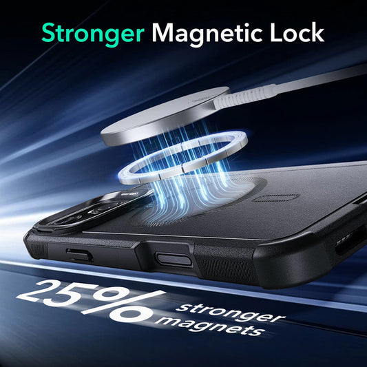 Husa MagSafe pentru Apple iPhone 16 Pro Max, ESR, Cyber Armor Kickstand, Gri
