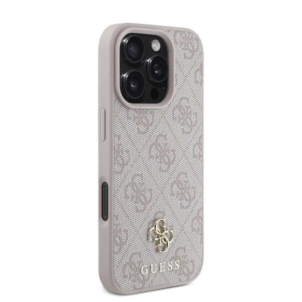 Husa MagSafe pentru Apple iPhone 16 Pro Max, Guess, 4G Classic, Roz