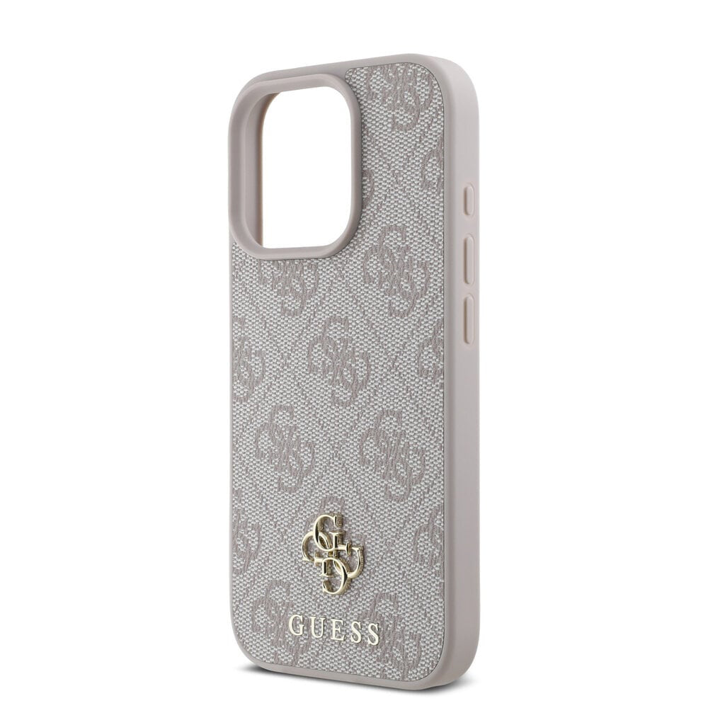 Husa MagSafe pentru Apple iPhone 16 Pro Max, Guess, 4G Classic, Roz