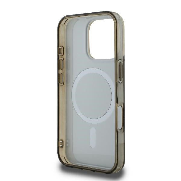 Husa MagSafe pentru Apple iPhone 16 Pro Max, Guess, IML 4G Background, Maro