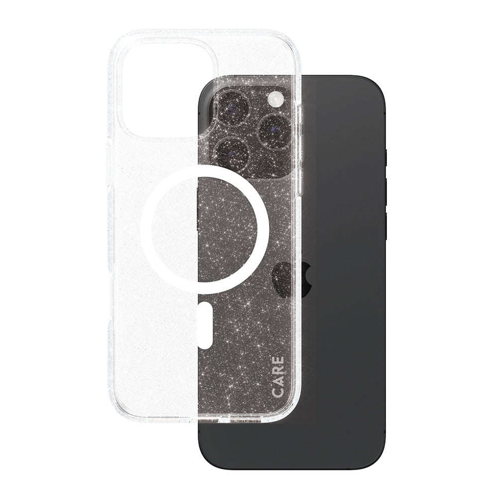 Husa MagSafe pentru Apple iPhone 16 Pro Max, PanzerGlass, Care Urban Combat Star Lit, Transparenta Alba