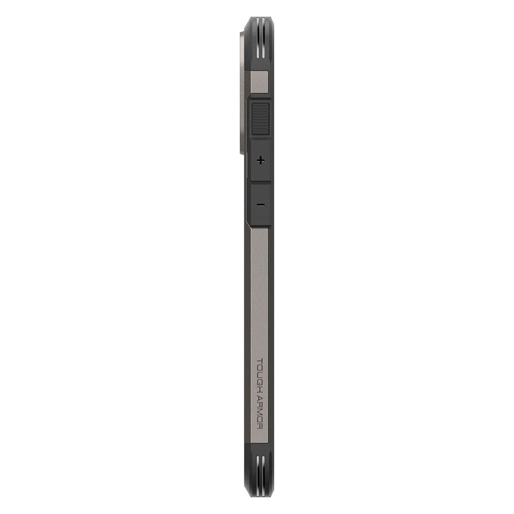 Husa MagSafe pentru Apple iPhone 16 Pro Max, Spigen, Tough Armor, Gri ACS08012
