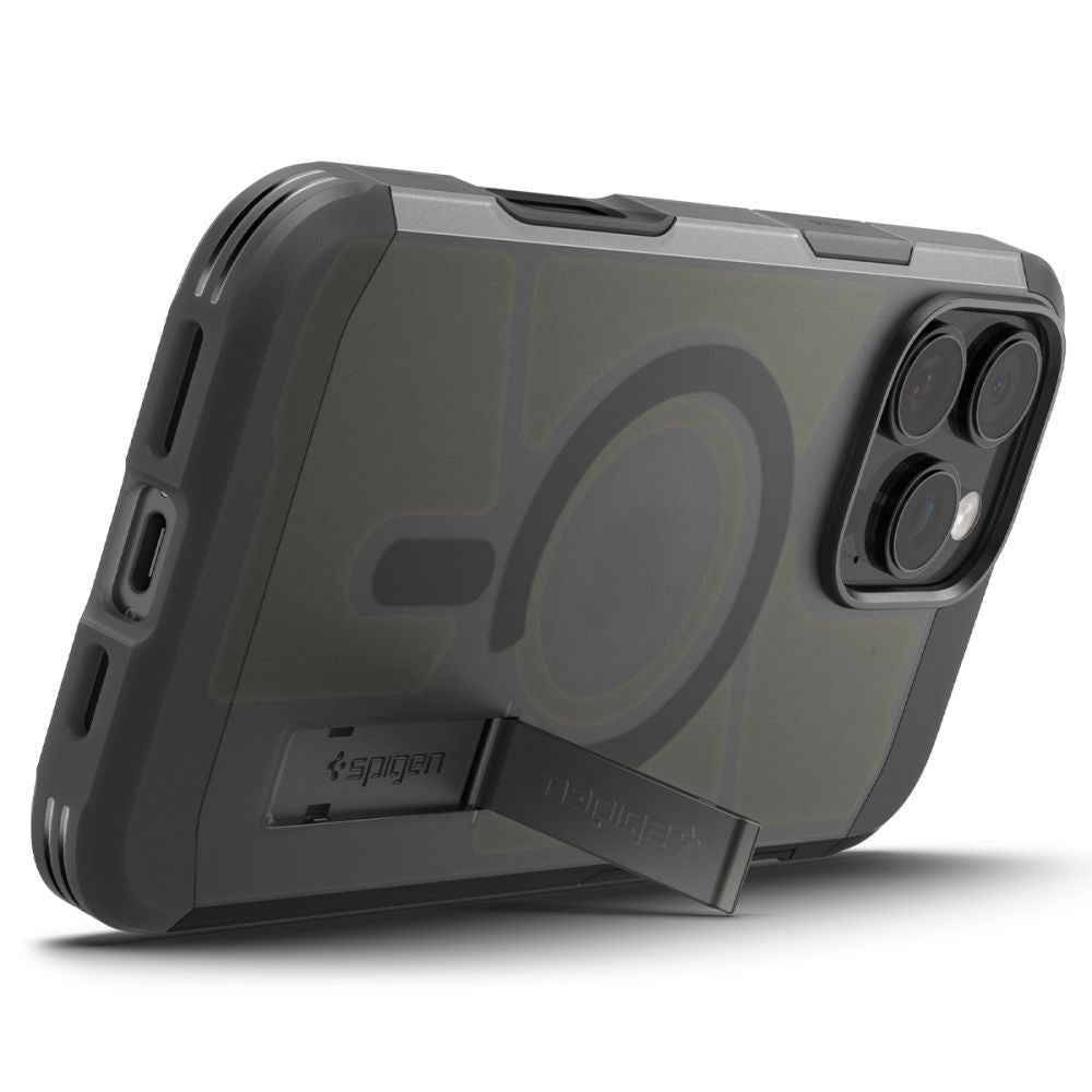 Husa MagSafe pentru Apple iPhone 16 Pro Max, Spigen, Tough Armor, Neagra Satinata ACS09070