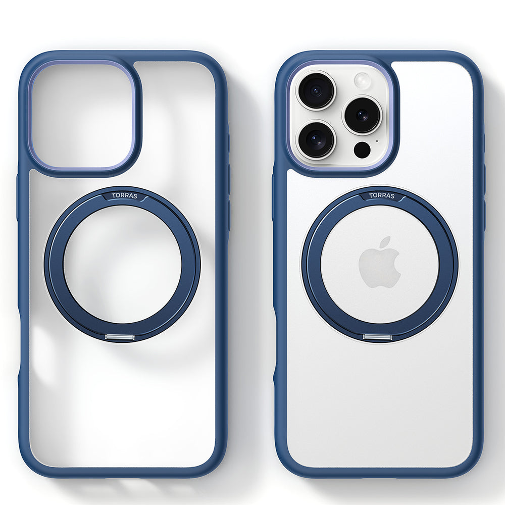 Husa MagSafe pentru Apple iPhone 16 Pro Max, Torras, Ostand R Fusion, Bleumarin