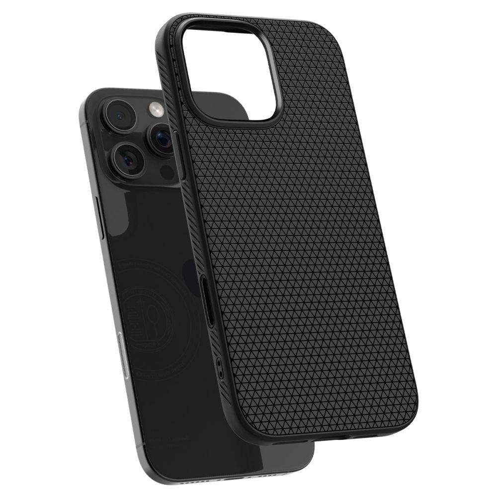 Husa MagSafe pentru Apple iPhone 16 Pro, Spigen, Liquid Air T, Neagra Mata ACS09116