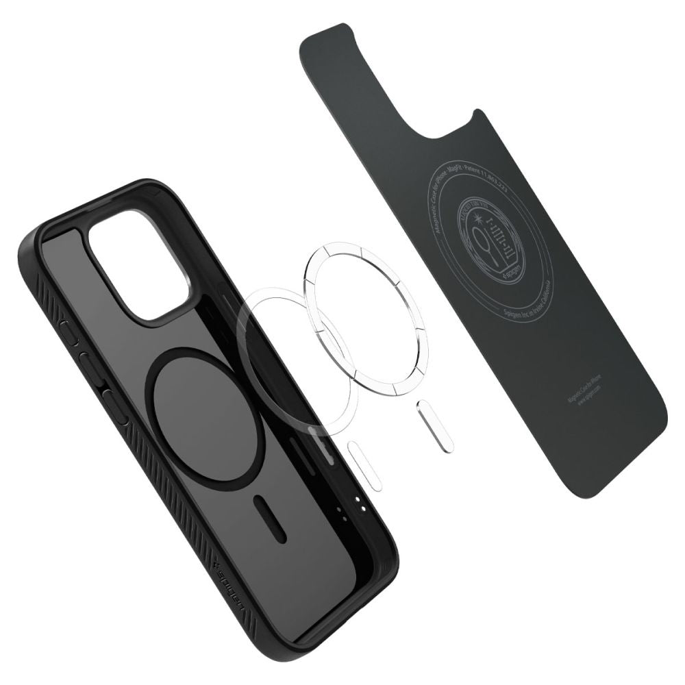 Husa MagSafe pentru Apple iPhone 16 Pro, Spigen, Liquid Air T, Neagra Mata ACS09116