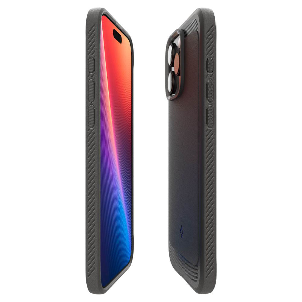 Husa MagSafe pentru Apple iPhone 16 Pro, Spigen, Rugged Armor, Neagra Mata ACS08115
