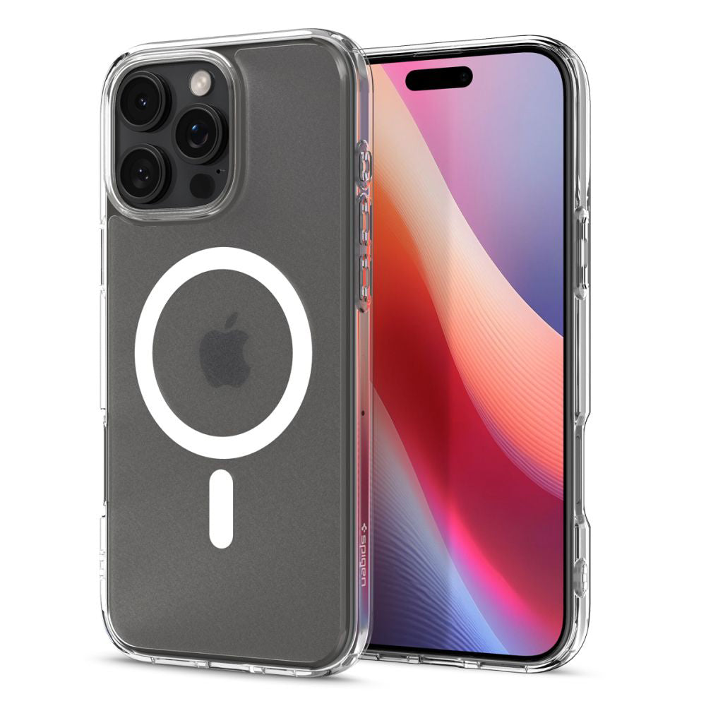 Husa MagSafe pentru Apple iPhone 16 Pro, Spigen, Ultra Hybrid, Transparenta Satinata ACS08133
