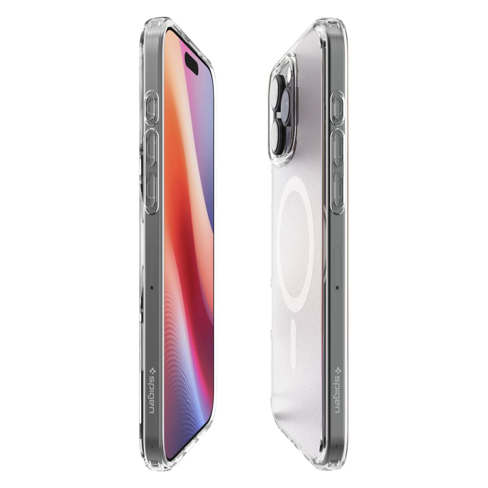 Husa MagSafe pentru Apple iPhone 16 Pro, Spigen, Ultra Hybrid, Transparenta Satinata ACS08133