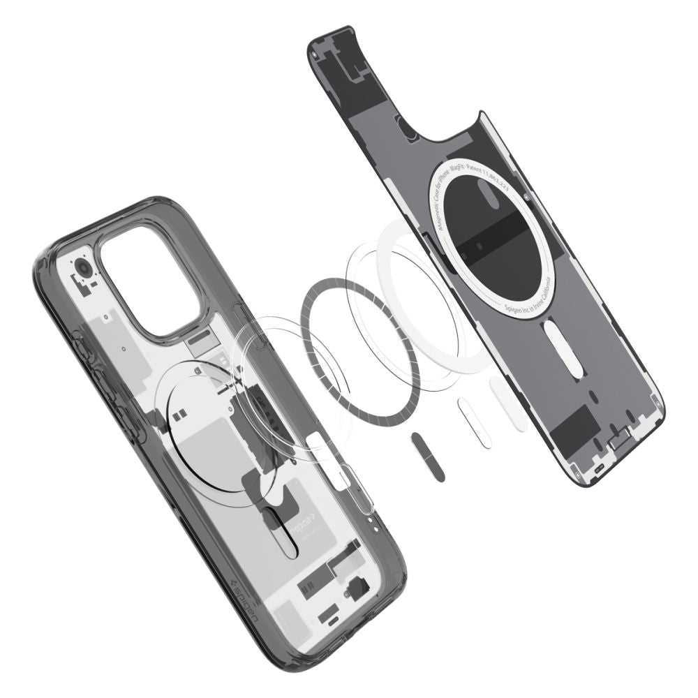 Husa MagSafe pentru Apple iPhone 16 Pro, Spigen, Ultra Hybrid Zero One, Neagra Mata ACS08135