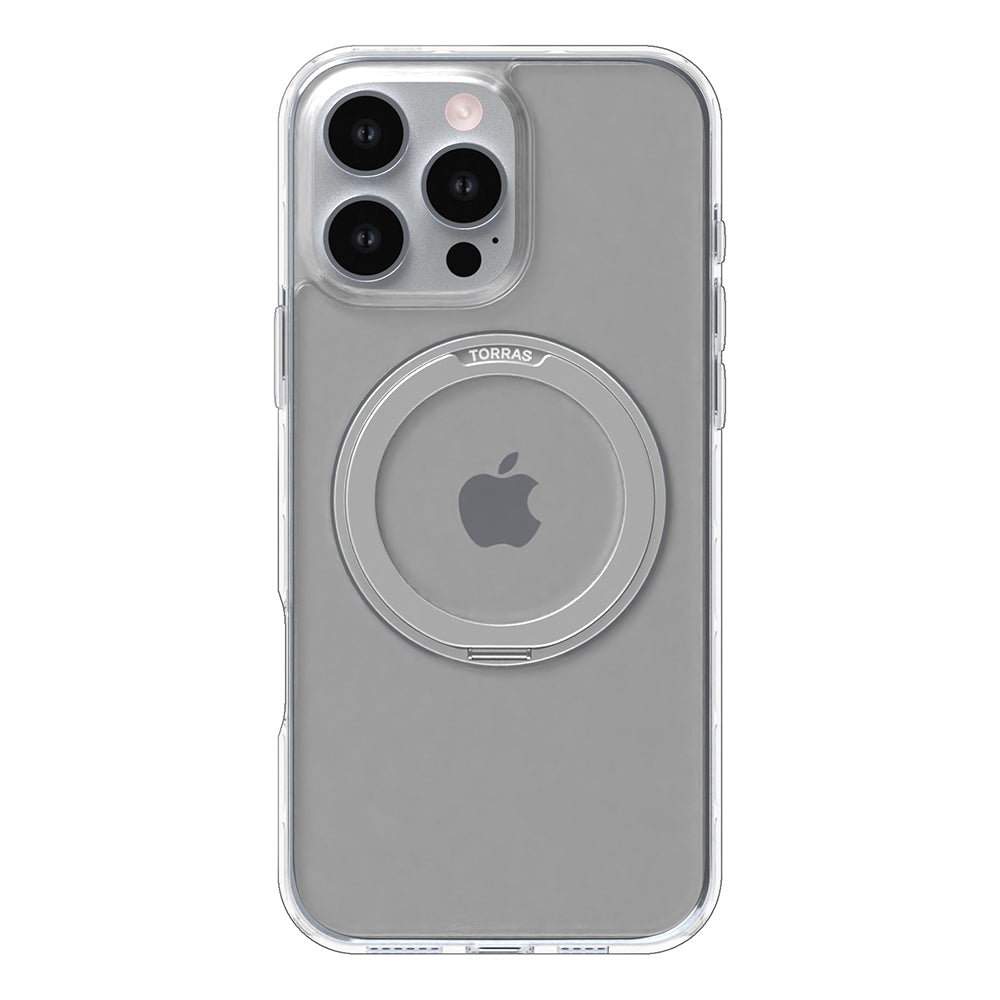Husa MagSafe pentru Apple iPhone 16 Pro, Torras, Ostand Pro, Transparenta