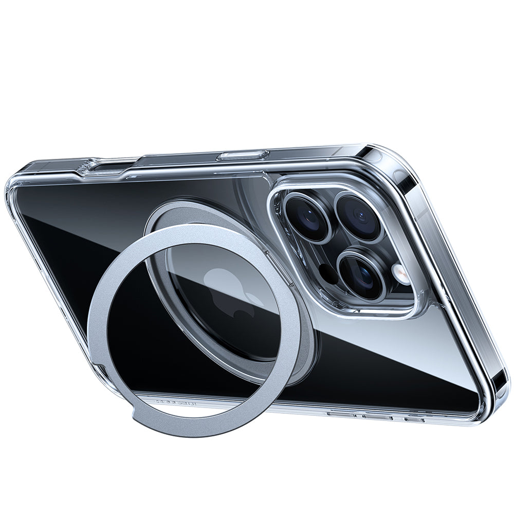 Husa MagSafe pentru Apple iPhone 16 Pro, Torras, Ostand Pro, Transparenta