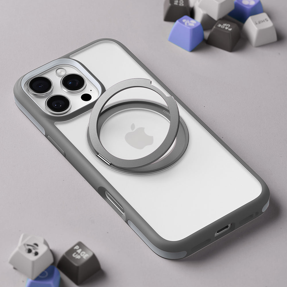 Husa MagSafe pentru Apple iPhone 16 Pro, Torras, Ostand R Fusion, Neagra