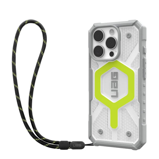Husa MagSafe pentru Apple iPhone 16 Pro, Urban Armor Gear, Pathfinder Clear with Lanyard, Verde