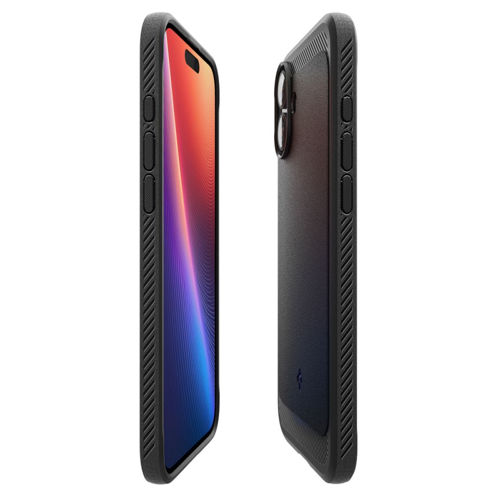 Husa MagSafe pentru Apple iPhone 16, Spigen, Rugged Armor, Neagra Mata