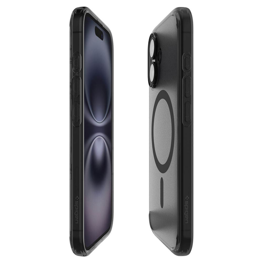 Husa MagSafe pentru Apple iPhone 16, Spigen, Ultra Hybrid T, Neagra Satinata ACS09074