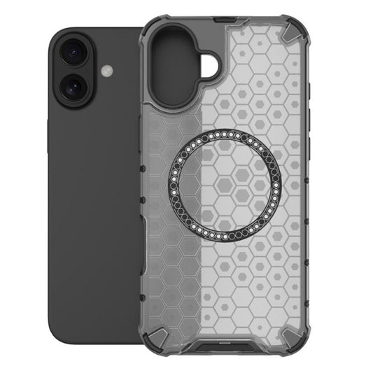 Husa MagSafe pentru Apple iPhone 16, Techsuit, HoneyComb Shield, Neagra