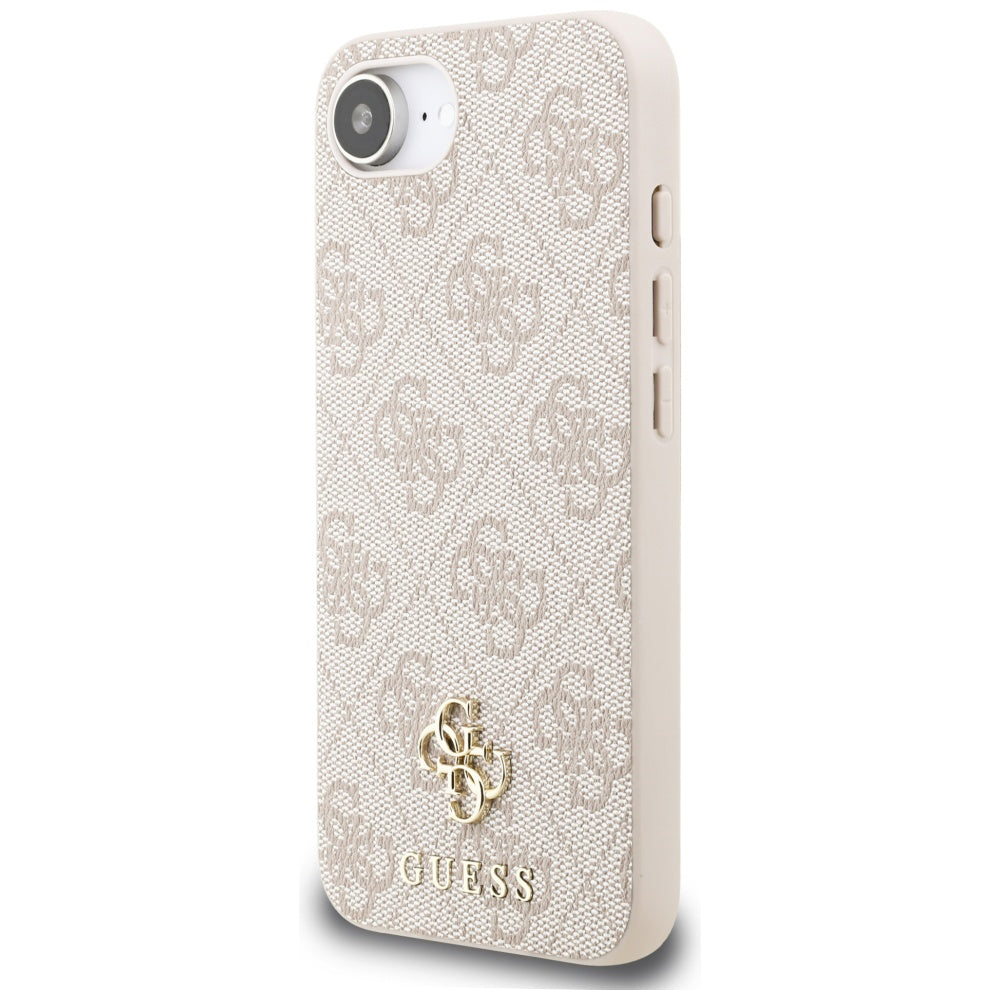 Husa MagSafe pentru Apple iPhone 17e / 16e, Guess, 4G Classic, Roz