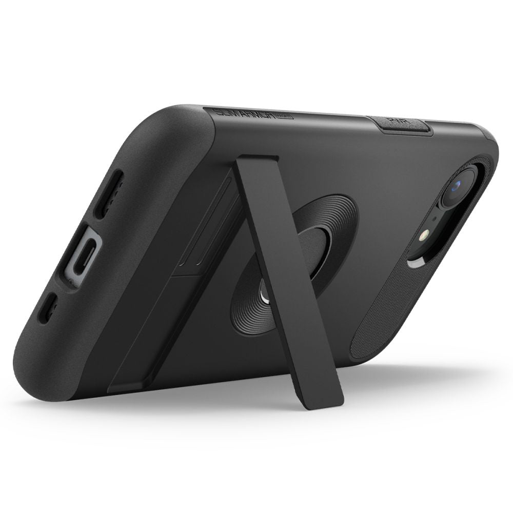 Husa MagSafe pentru Apple iPhone 17e / 16e, Spigen, Slim Armor, Neagra