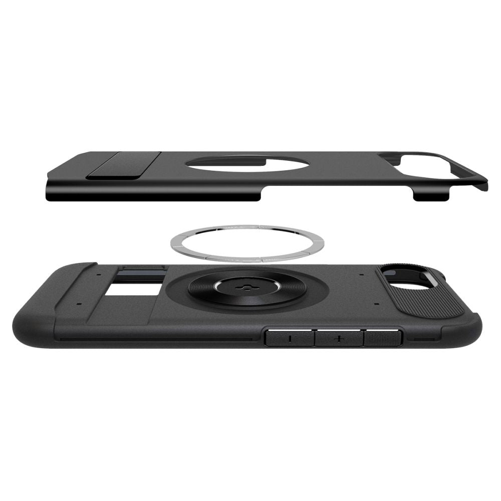 Husa MagSafe pentru Apple iPhone 17e / 16e, Spigen, Slim Armor, Neagra