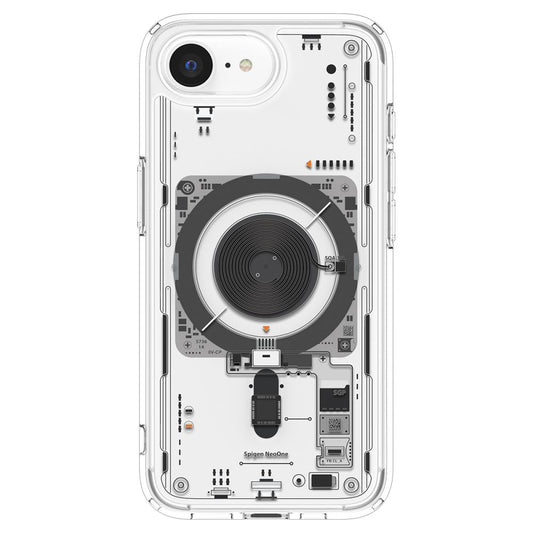 Husa MagSafe pentru Apple iPhone 17e / 16e, Spigen, Ultra Hybrid Neo One, Transparenta