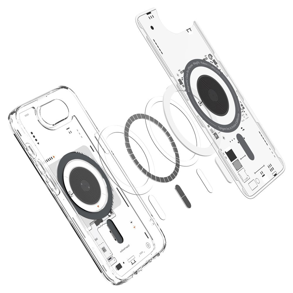 Husa MagSafe pentru Apple iPhone 17e / 16e, Spigen, Ultra Hybrid Neo One, Transparenta