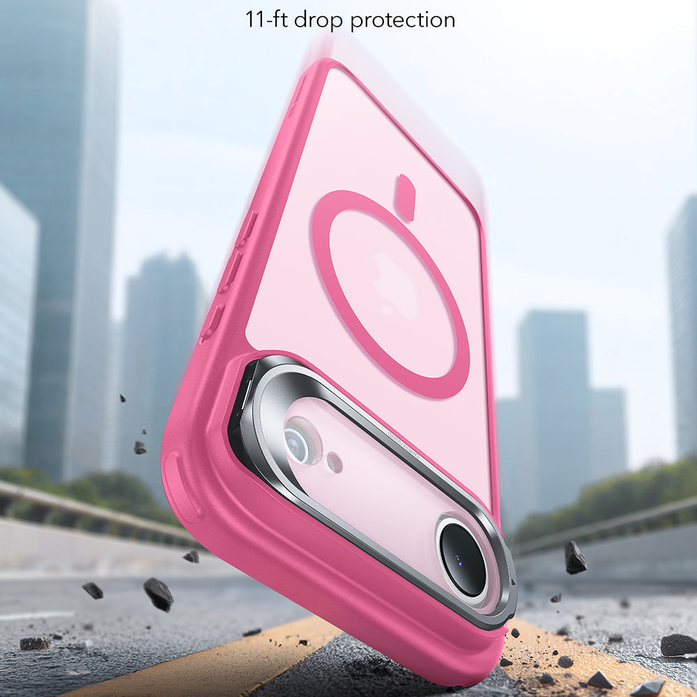 Husa MagSafe pentru Apple iPhone 17 Air, ESR, Classic Hybrid Kickstand, Roz Satinata