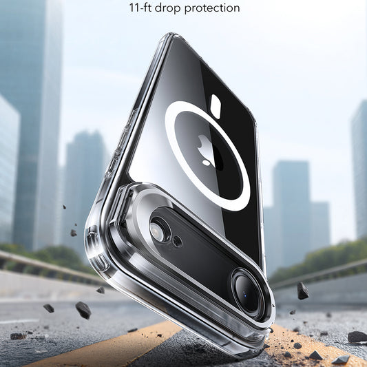 Husa MagSafe pentru Apple iPhone 17 Air, ESR, Classic Hybrid Kickstand, Transparenta