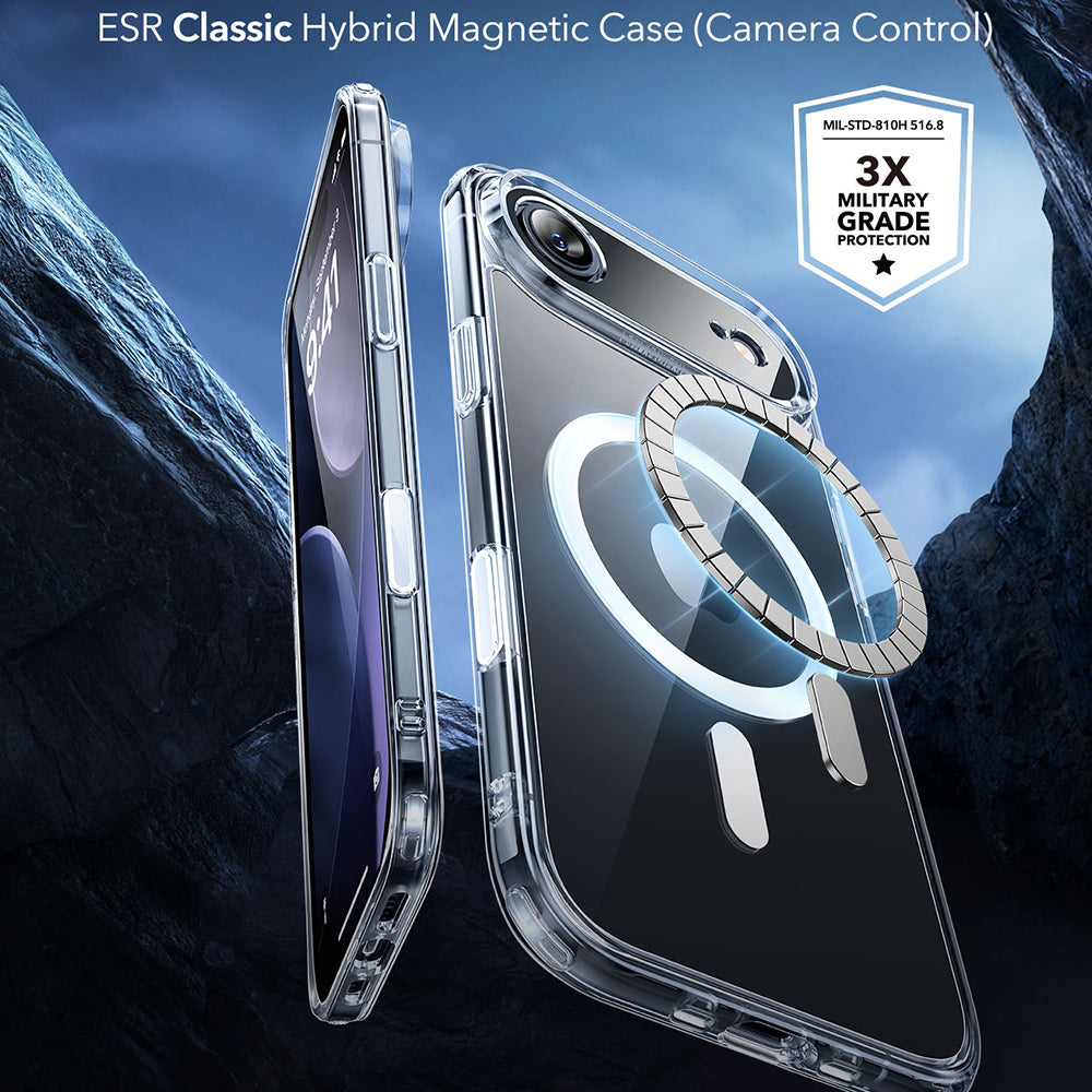 Husa MagSafe pentru Apple iPhone 17 Air, ESR, Classic Hybrid, Transparenta