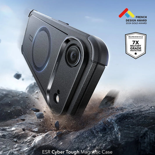 Husa MagSafe pentru Apple iPhone 17 Air, ESR, Cyber, Neagra