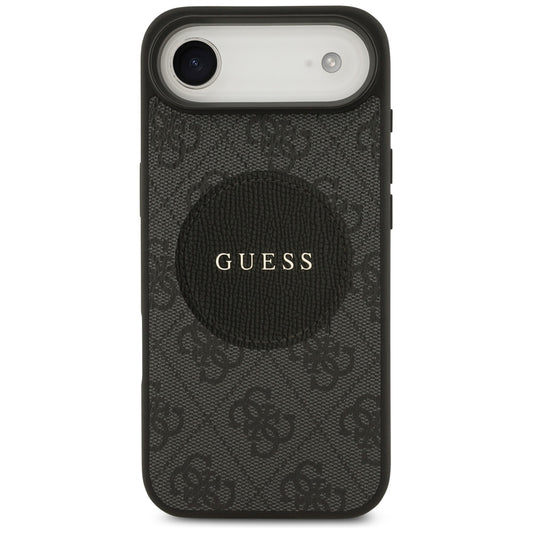 Husa MagSafe pentru Apple iPhone 17 Air, Guess, 4G Circle Classic Logo, Neagra