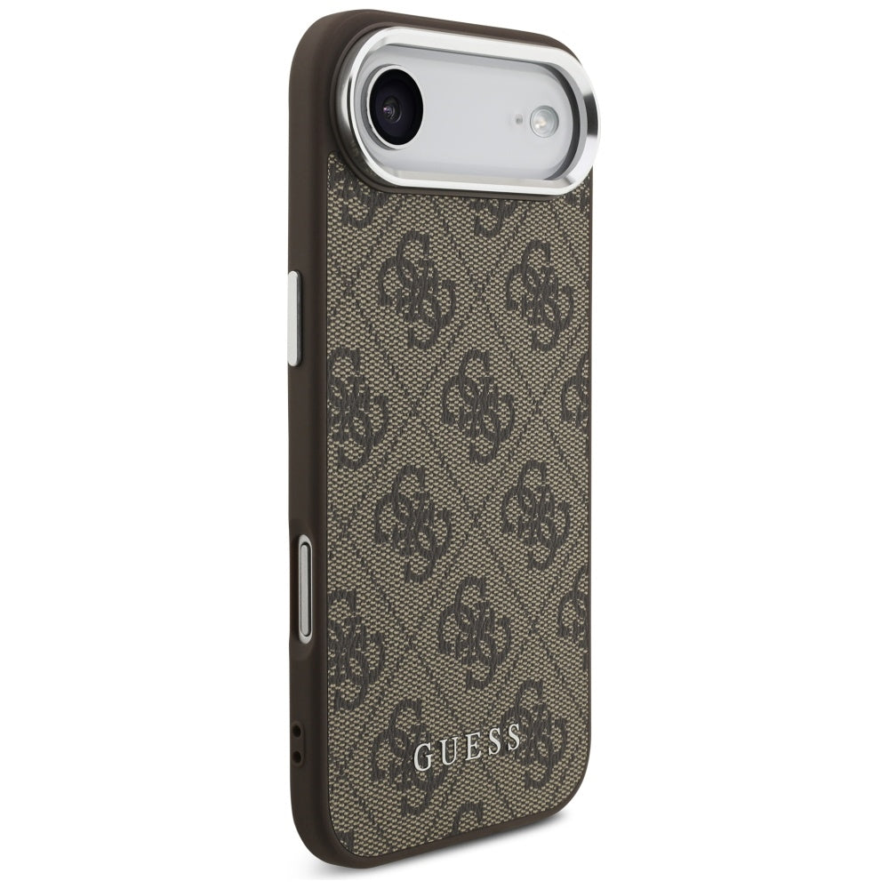 Husa MagSafe pentru Apple iPhone 17 Air, Guess, 4G Classic Logo, Maro