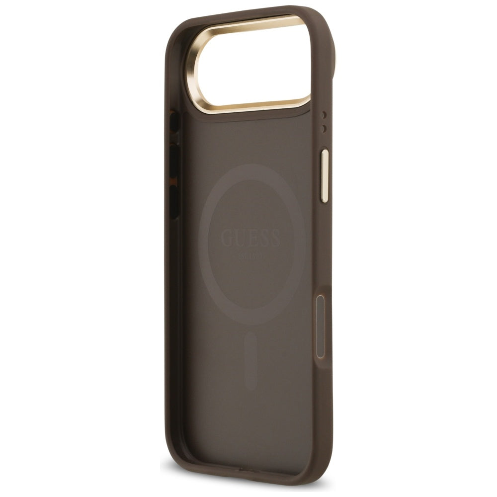 Husa MagSafe pentru Apple iPhone 17 Air, Guess, 4G Classic, Maro