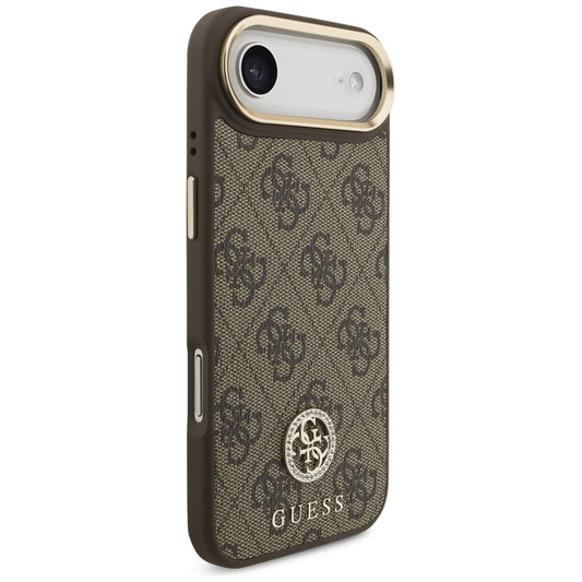 Husa MagSafe pentru Apple iPhone 17 Air, Guess, 4G Strass Logo, Maro
