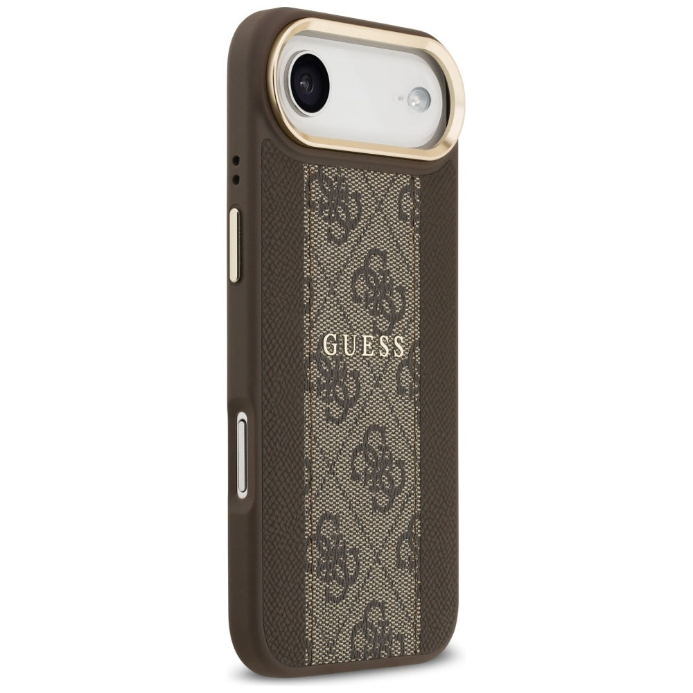Husa MagSafe pentru Apple iPhone 17 Air, Guess, 4G Stripe, Maro