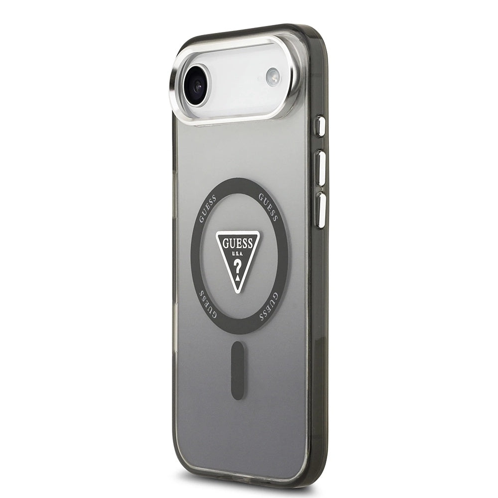 Husa MagSafe pentru Apple iPhone 17 Air, Guess, IML Gradient Triangle Logo, Neagra