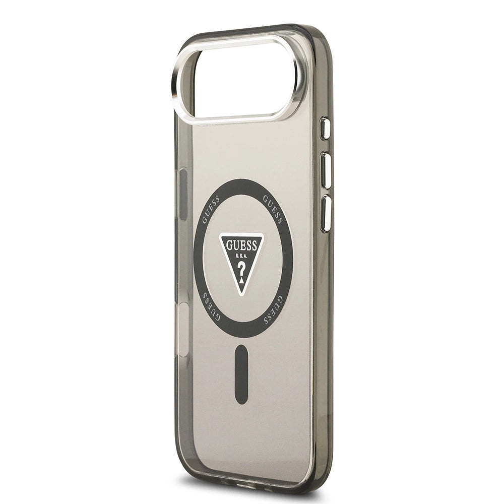 Husa MagSafe pentru Apple iPhone 17 Air, Guess, IML Gradient Triangle Logo, Neagra