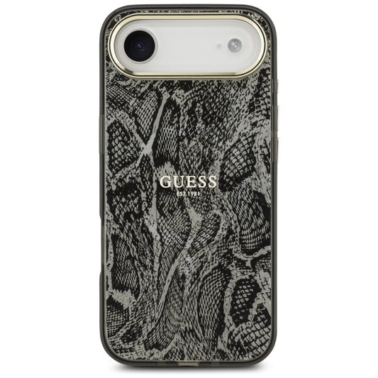 Husa MagSafe pentru Apple iPhone 17 Air, Guess, Python Pattern, Neagra