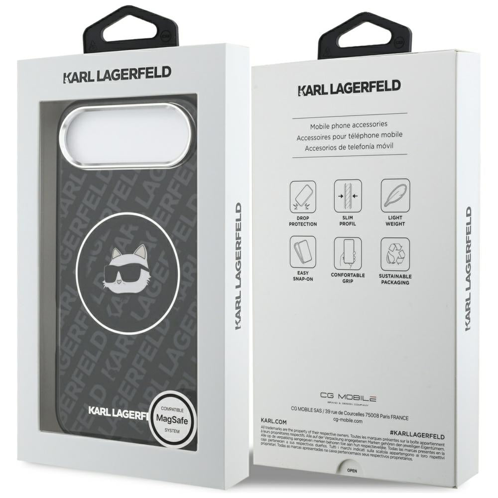 Husa MagSafe pentru Apple iPhone 17 Air, Karl Lagerfeld, IML Choupette`s Head, Neagra