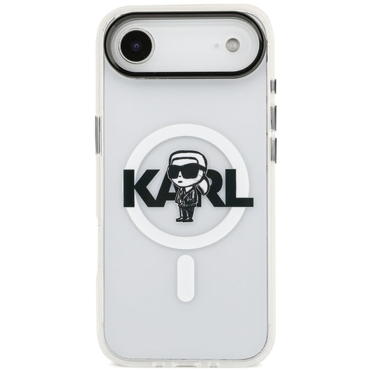 Husa MagSafe pentru Apple iPhone 17 Air, Karl Lagerfeld, IML Sketch Logo Karl, Transparenta