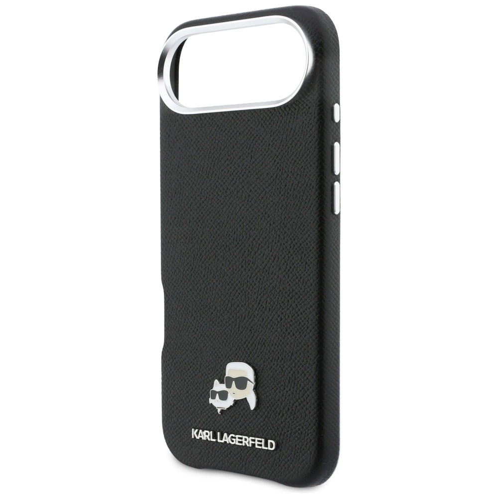 Husa MagSafe pentru Apple iPhone 17 Air, Karl Lagerfeld, Karl & Choupette Head's Pin, Neagra