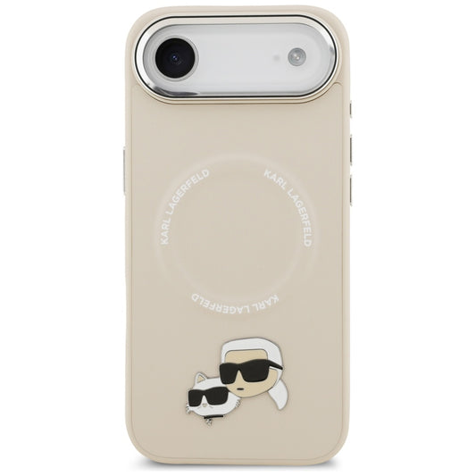 Husa MagSafe pentru Apple iPhone 17 Air, Karl Lagerfeld, Karl & Choupette Pins, Bej