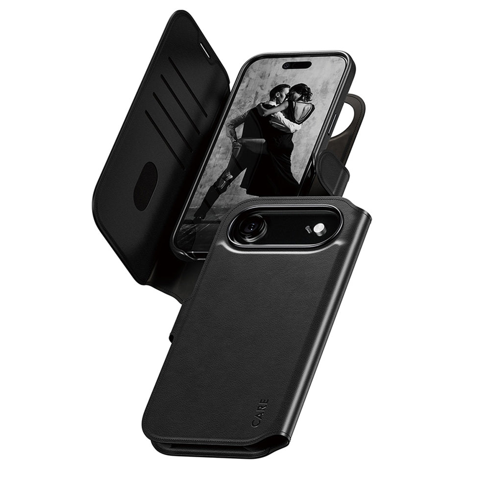 Husa MagSafe pentru Apple iPhone 17 Air, PanzerGlass, Care Feature Tango Two-in-One, Neagra