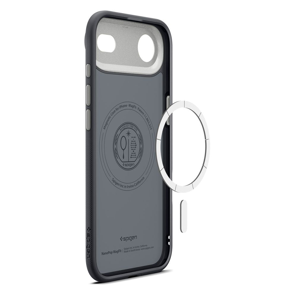 Husa MagSafe pentru Apple iPhone 17 Air, Spigen, Caseology Nano Pop, Neagra ACS10301